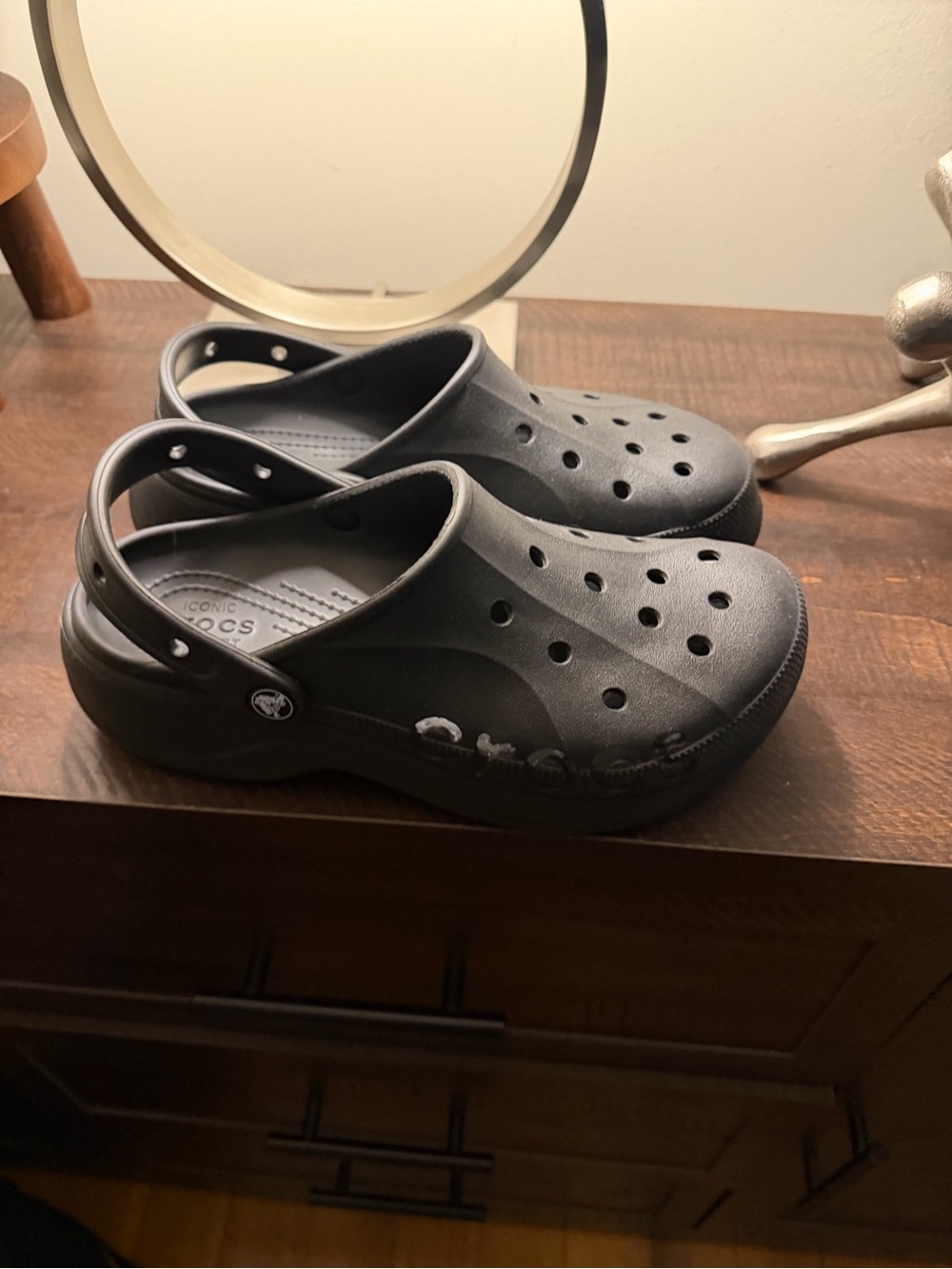 CROCS Baya Platform Clog (Women)- Black